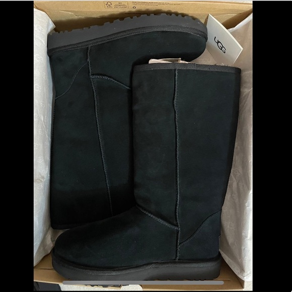 Classic tall black boots 8  NEW - Picture 2 of 9